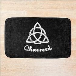 Charmed Sign  Triquetra  Witches Knot  Witch Symbol  Drawing for Spiritual Women Bath Mat