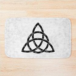 Charmed Sign  Triquetra  Witches Knot  The Power of Three Bath Mat