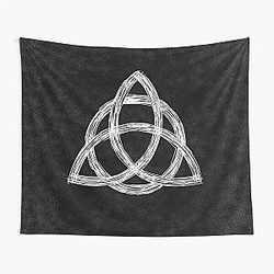 Charmed Sign  Triquetra  Witches Knot  Witch Symbol  Drawing for Spiritual Women Tapestry