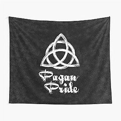 Pagan Pride  Charmed Sign  Triquetra  Witches Knot  Witch Symbol  Drawing for Spiritual Women Tapestry
