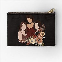 Brown flowers Charmed ones  Zipper Pouch