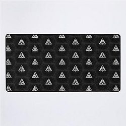 Charmed Sign  Triquetra  Witches Knot  Witch Symbol  Drawing for Spiritual Women Desk Mat