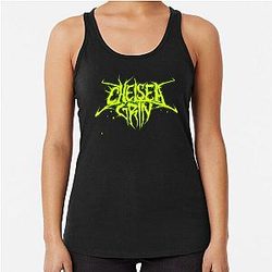 Chelsea Grin logo green Racerback Tank Top