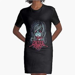 Chelsea Grin Merch New Girl Face Graphic T-Shirt Dress