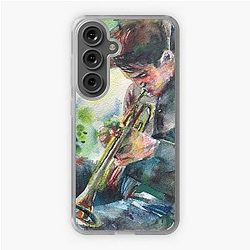 CHET BAKER watercolor portrait .1 Samsung Galaxy Soft Case