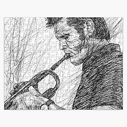 CHET BAKER ink portrait .1 Jigsaw Puzzle
