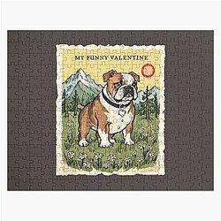 My Funny Valentine Bulldog Puppy Jazz Singer Chet Baker Jigsaw Puzzle