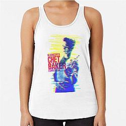 Chet Baker poster graphic  Racerback Tank Top