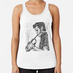 CHET BAKER ink portrait .1 Racerback Tank Top