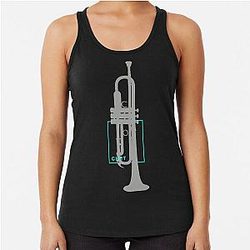 Chet Baker Trumpet Racerback Tank Top