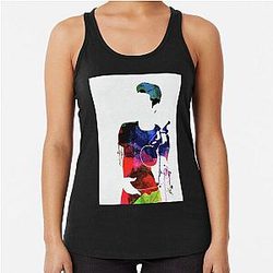 chet baker watercolor naxart studio	 Racerback Tank Top