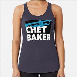 Chet Baker Poster Racerback Tank Top
