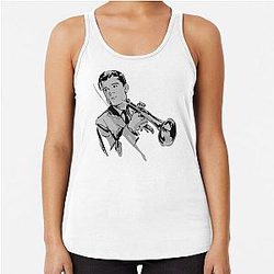 Chet Baker - jazz illustration Racerback Tank Top
