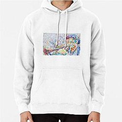 CHET BAKER watercolor and colored pens portrait Pullover Hoodie