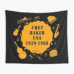 Chet Baker USA 1929 1988 Instruments Tapestry