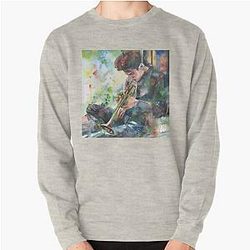 CHET BAKER watercolor portrait .1 Pullover Sweatshirt