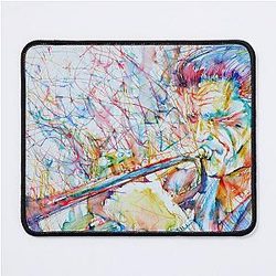 CHET BAKER watercolor and colored pens portrait Mouse Pad