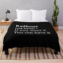 Redbone by Childish Gambino Motivational Quote Black Throw Blanket RB1211