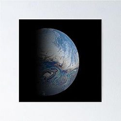 Inky earth panet Poster