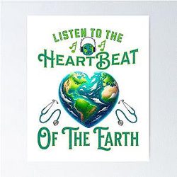 Earth Day Heartbeat Of The Earth Poster