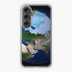 STK202100S-Full Earth showing the Arctic region. Samsung Galaxy Soft Case