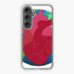 illustration design of the heart of the earth Samsung Galaxy Soft Case