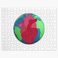 illustration design of the heart of the earth Jigsaw Puzzle