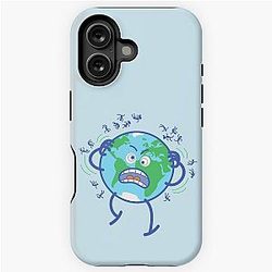 Desperate Earth scratching annoying humans off iPhone Tough Case