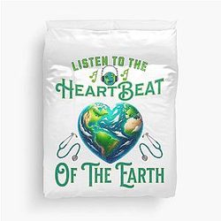 Earth Day Heartbeat Of The Earth Duvet Cover