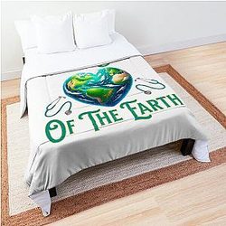 Earth Day Heartbeat Of The Earth Comforter