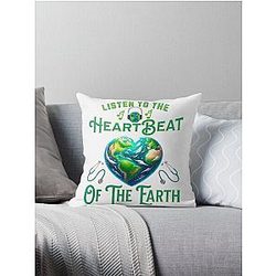 Earth Day Heartbeat Of The Earth Throw Pillow