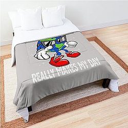 Rotation of the Earth Makes My Day Funny Science Scientist Comforter