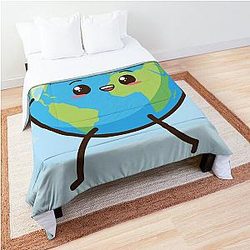 Cute Kawaii conscious eco Earth 1 Comforter