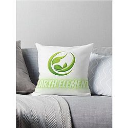 The 4 Element Logo Artwork Collections : Earth Throw Pillow