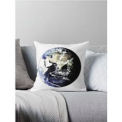 Earth Globe Throw Pillow