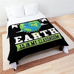 The Future of Planet Earth Is in My Classroom Funny Earth Day Teachers 2021 Comforter