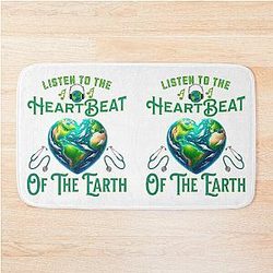 Earth Day Heartbeat Of The Earth Bath Mat