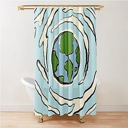 The Earth Still Spinning Shower Curtain