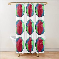 illustration design of the heart of the earth Shower Curtain