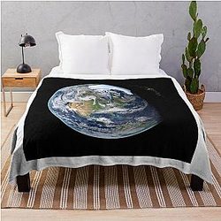 Earth from Space Throw Blanket