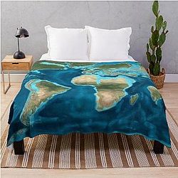 Map of the earth 65 million years ago Throw Blanket
