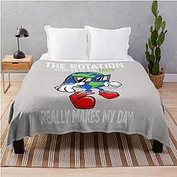 Rotation of the Earth Makes My Day Funny Science Scientist Throw Blanket