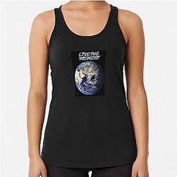 LIVE THE MOMENT LOOK EARTH  Racerback Tank Top