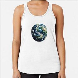 Abstract Earth Racerback Tank Top