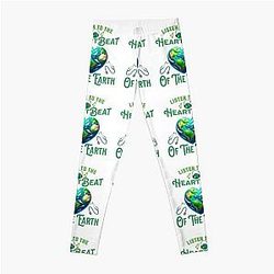 Earth Day Heartbeat Of The Earth Leggings