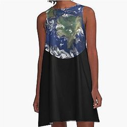 Il nostro blu terra A-Line vestito