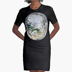 Earth Graphic T-Shirt Dress
