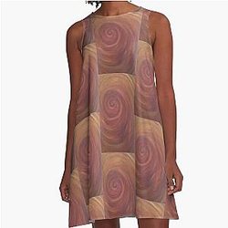 Warm Earth spiral A-Line Dress