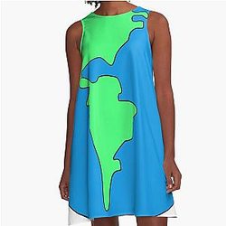 Earth (7-2-19) A-Line Dress