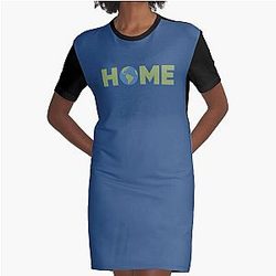Home Earth Graphic T-Shirt Dress